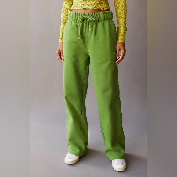 Champion Pants - UO Exclusive Champion Puddle Wide Leg Pant in Green